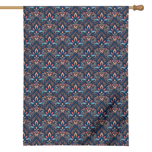 Damask Boho Pattern Print House Flag
