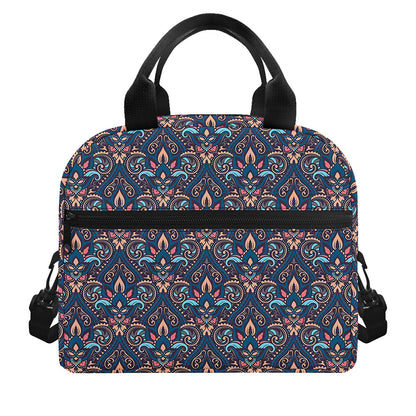 Damask Boho Pattern Print Insulated Lunch Bag