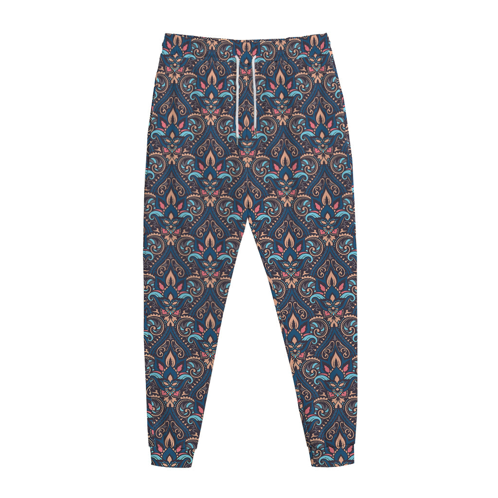 Damask Boho Pattern Print Jogger Pants