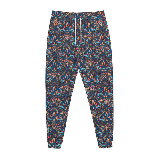Damask Boho Pattern Print Jogger Pants