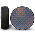 Damask Boho Pattern Print Leather Spare Tire Cover