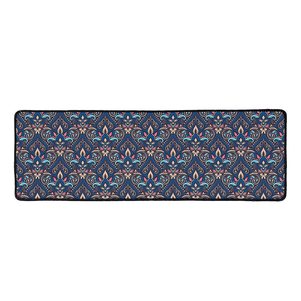Damask Boho Pattern Print Long Kitchen Mat