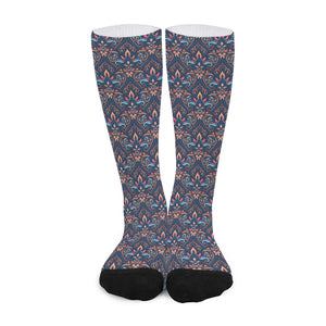 Damask Boho Pattern Print Long Socks