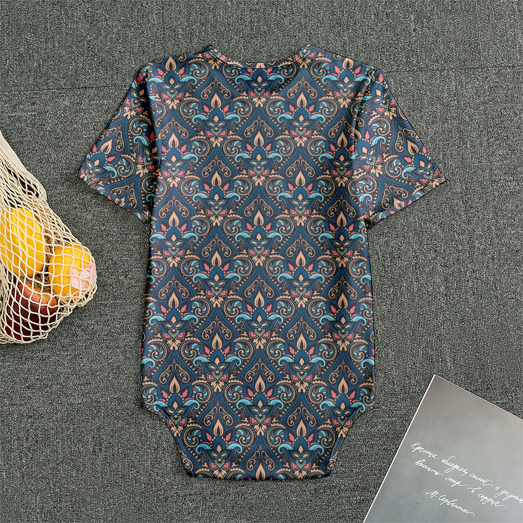 Damask Boho Pattern Print Men's Bodysuit