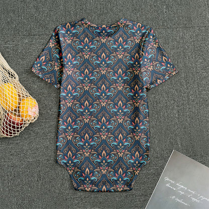 Damask Boho Pattern Print Men's Bodysuit