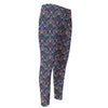 Damask Boho Pattern Print Men's Compression Pants