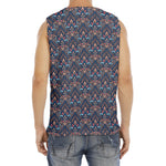 Damask Boho Pattern Print Men's Fitness Tank Top