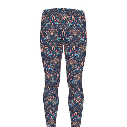 Damask Boho Pattern Print Men's leggings