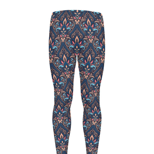 Damask Boho Pattern Print Men's leggings