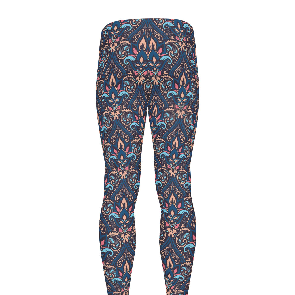 Damask Boho Pattern Print Men's leggings