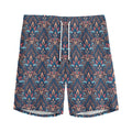 Damask Boho Pattern Print Men's Athletic Shorts