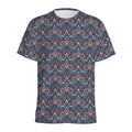 Damask Boho Pattern Print Men's Athletic T-Shirt