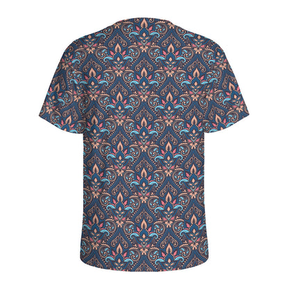 Damask Boho Pattern Print Men's Sports T-Shirt