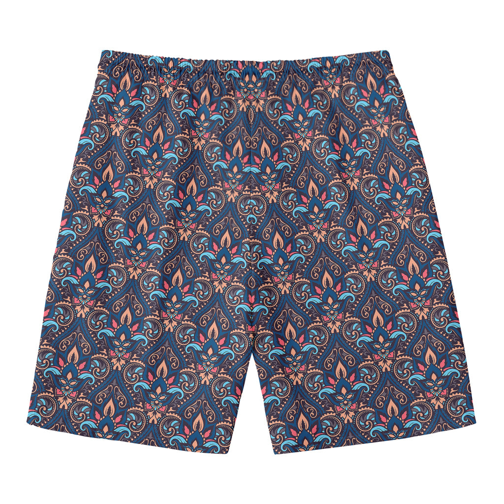 Damask Boho Pattern Print Men's Swim Trunks