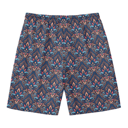 Damask Boho Pattern Print Men's Swim Trunks