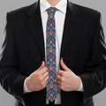 Damask Boho Pattern Print Necktie