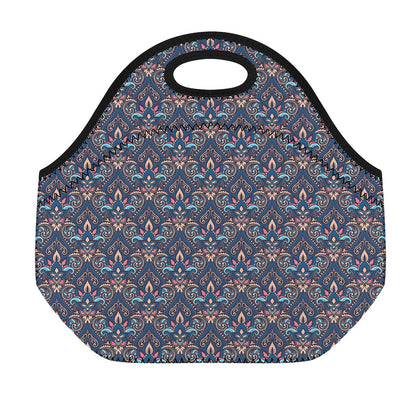 Damask Boho Pattern Print Neoprene Lunch Bag