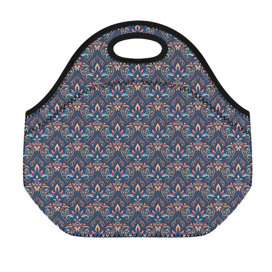 Damask Boho Pattern Print Neoprene Lunch Bag