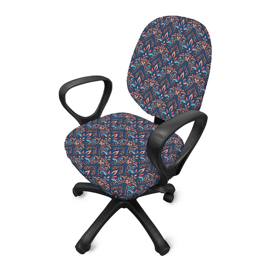 Damask Boho Pattern Print Office Chair Cover