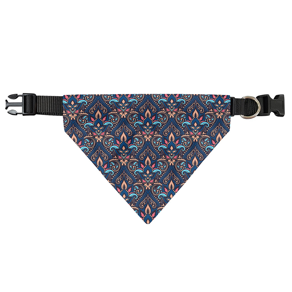 Damask Boho Pattern Print Over The Collar Dog Bandana