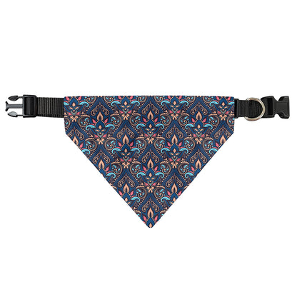 Damask Boho Pattern Print Over The Collar Dog Bandana