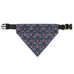 Damask Boho Pattern Print Over The Collar Dog Bandana