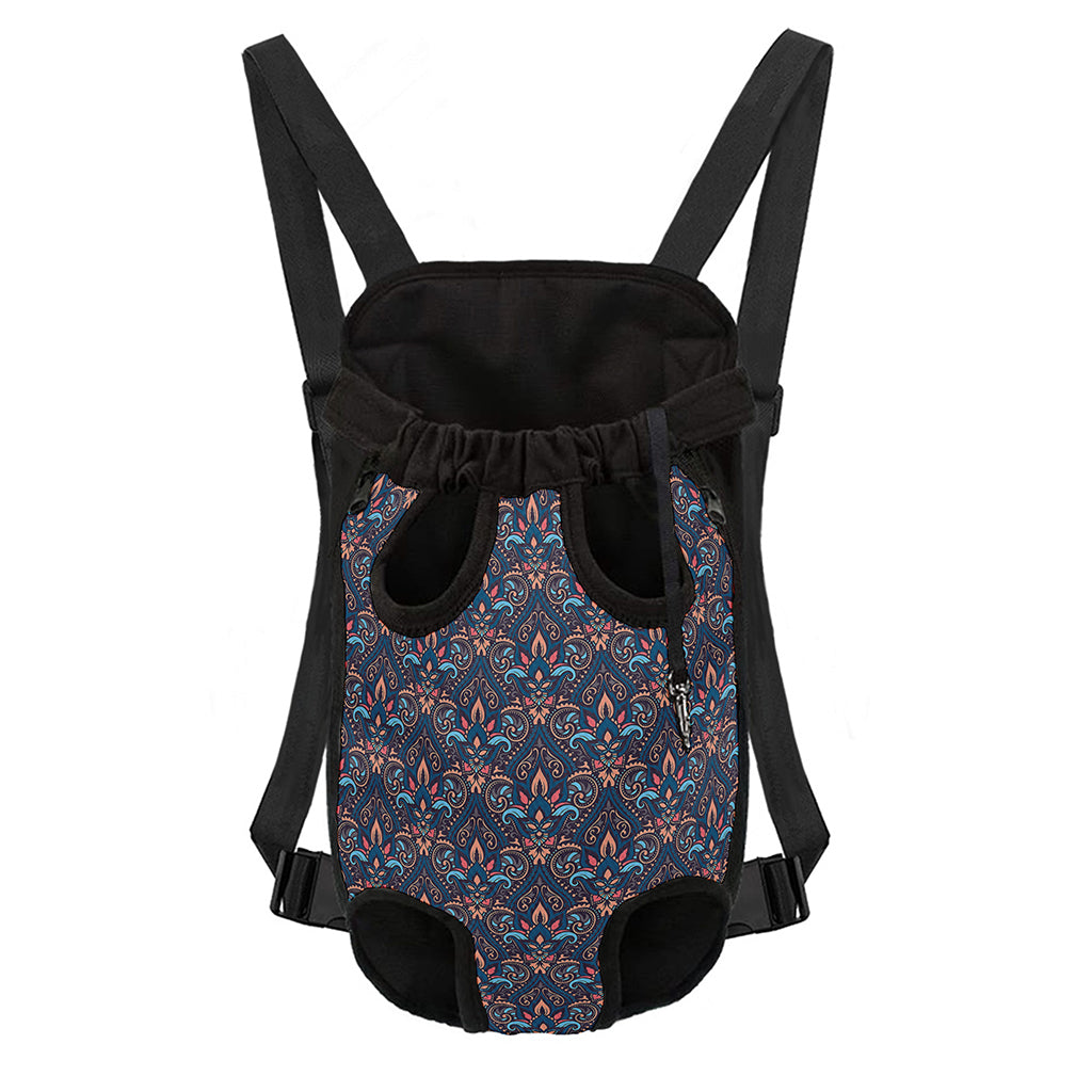 Damask Boho Pattern Print Pet Carrier Backpack