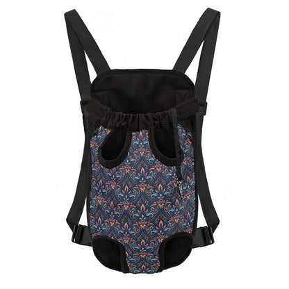 Damask Boho Pattern Print Pet Carrier Backpack