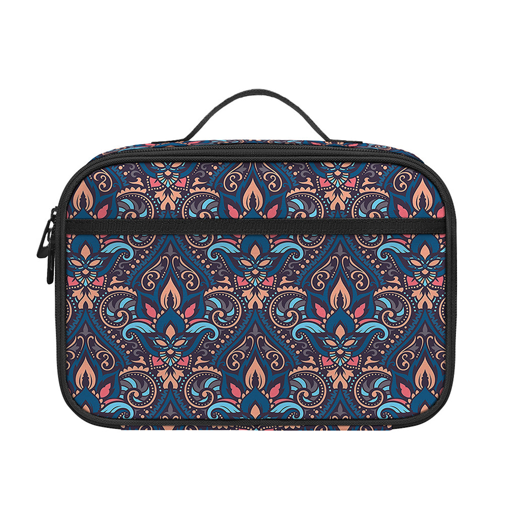 Damask Boho Pattern Print Portable Lunch Bag