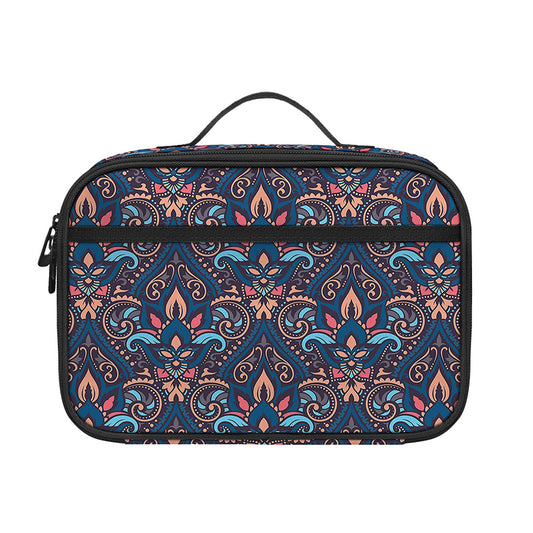 Damask Boho Pattern Print Portable Lunch Bag