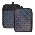 Damask Boho Pattern Print Pot Holders With Pocket