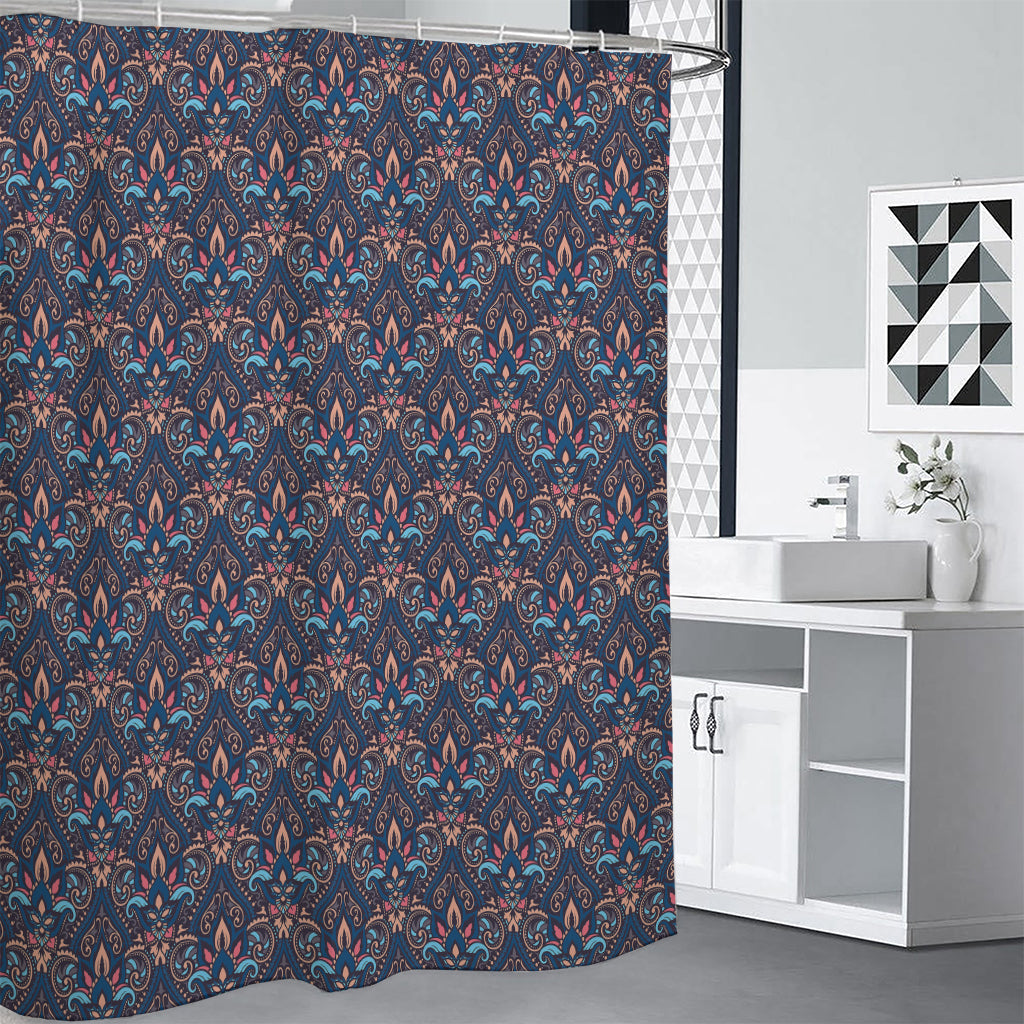 Damask Boho Pattern Print Premium Shower Curtain