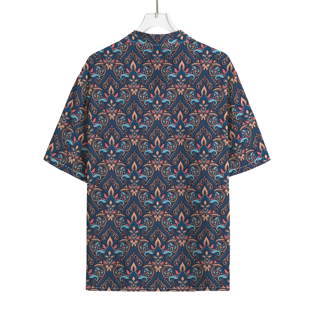 Damask Boho Pattern Print Rayon Hawaiian Shirt