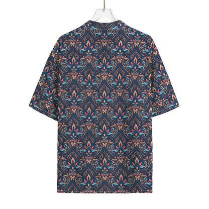 Damask Boho Pattern Print Rayon Hawaiian Shirt