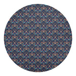 Damask Boho Pattern Print Round Blanket