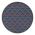 Damask Boho Pattern Print Round Floor Mat