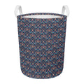 Damask Boho Pattern Print Round Laundry Basket