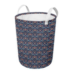 Damask Boho Pattern Print Round Laundry Basket