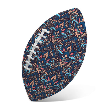 Damask Boho Pattern Print Rugby Ball
