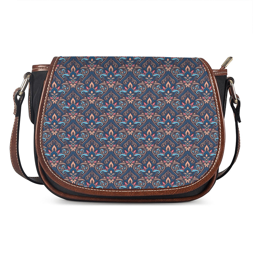 Damask Boho Pattern Print Saddle Bag