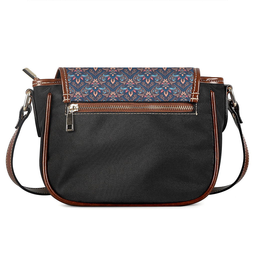 Damask Boho Pattern Print Saddle Bag