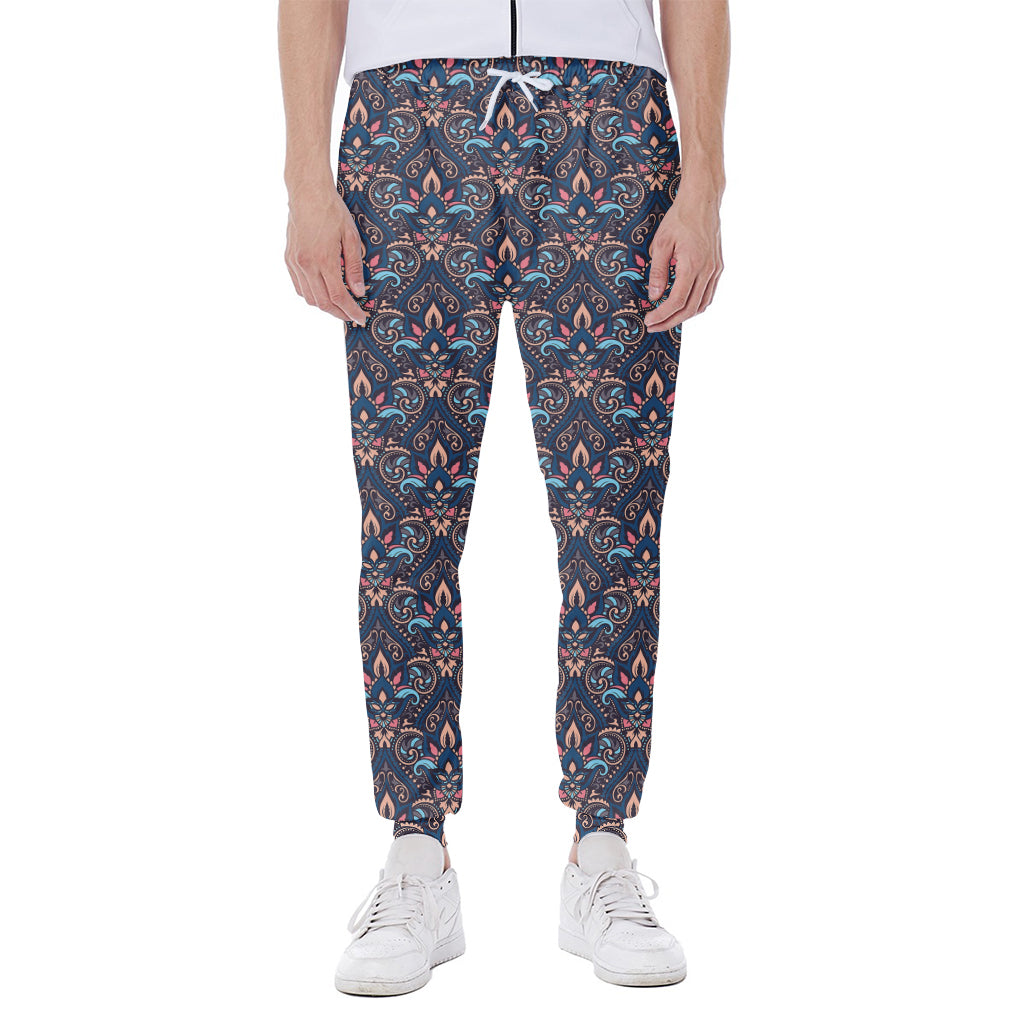 Damask Boho Pattern Print Scuba Joggers