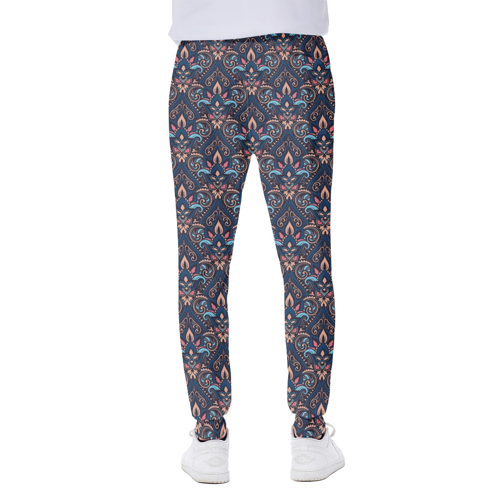 Damask Boho Pattern Print Scuba Joggers