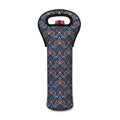 Damask Boho Pattern Print Single Neoprene Wine Tote