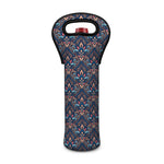 Damask Boho Pattern Print Single Neoprene Wine Tote