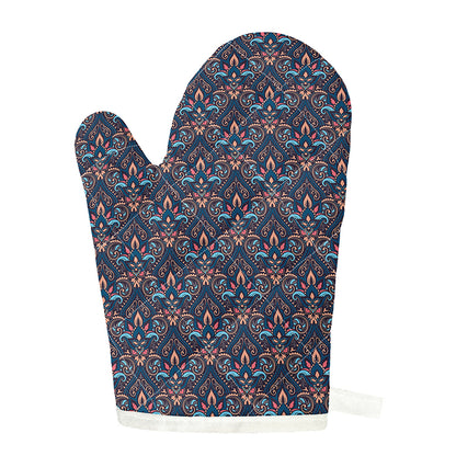 Damask Boho Pattern Print Single Oven Mitt