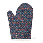 Damask Boho Pattern Print Single Oven Mitt