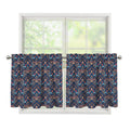 Damask Boho Pattern Print Tier Curtains