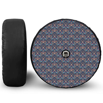 Damask Boho Pattern Print Tire Cover With Camera Hole
