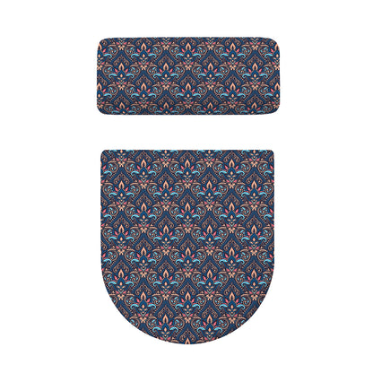 Damask Boho Pattern Print Toilet Lid And Tank Cover Set